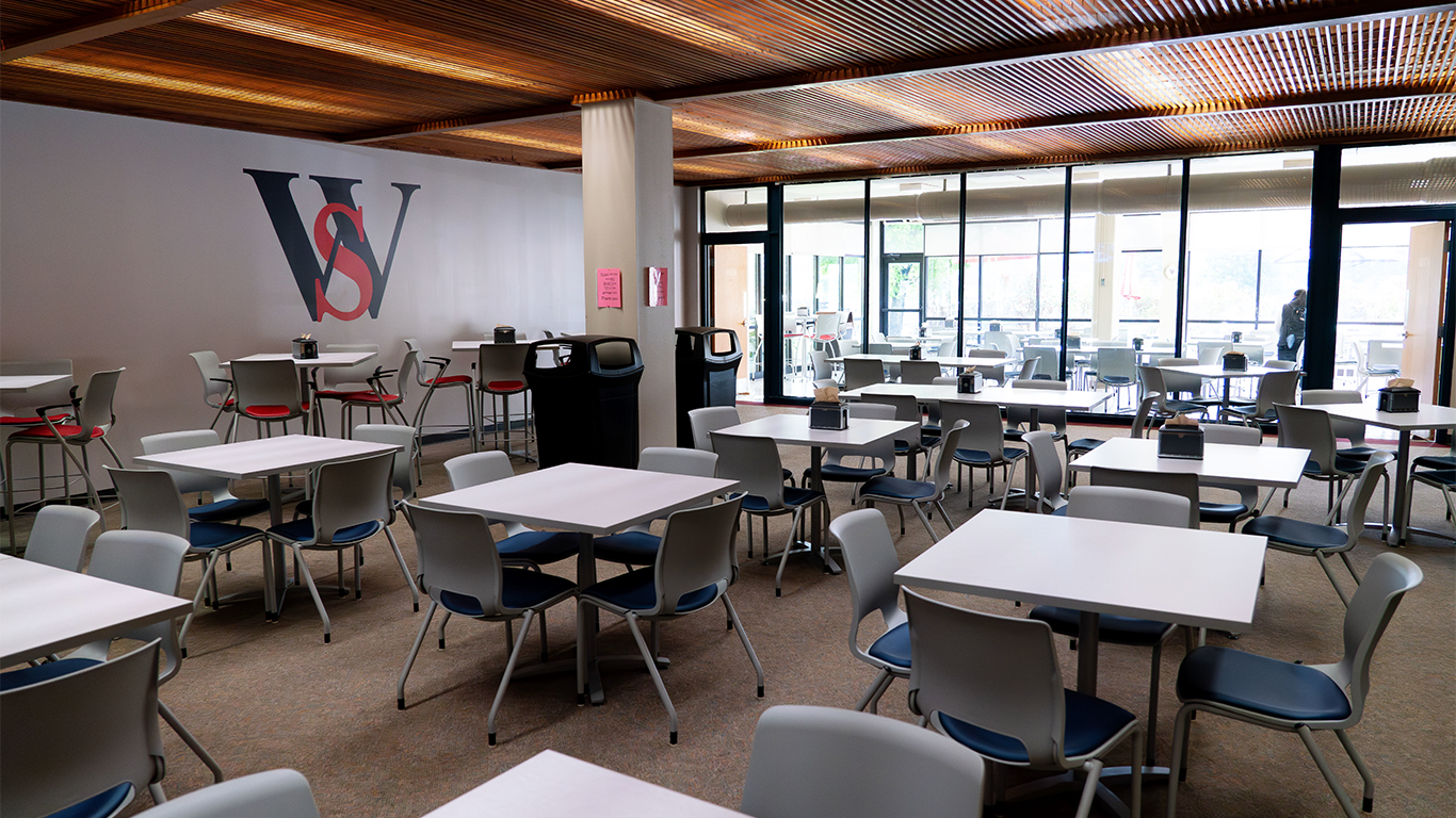 The Campus Café dining area