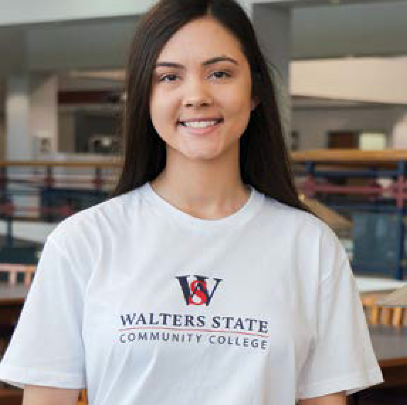 An example of Walters State branding used on a tshirt.