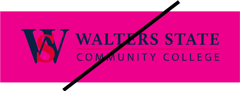 An example of the WS logo on a bright pink background.