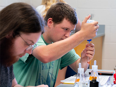 A student in a chemistry class