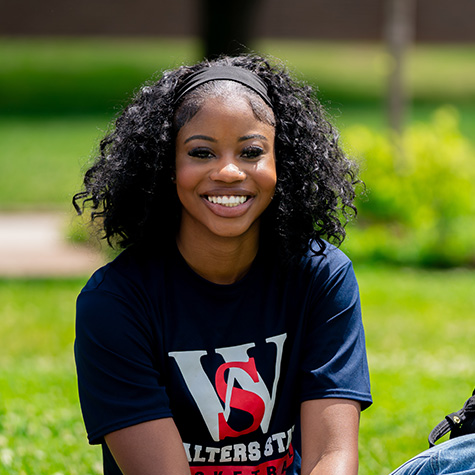 A student on the Walters State Campus