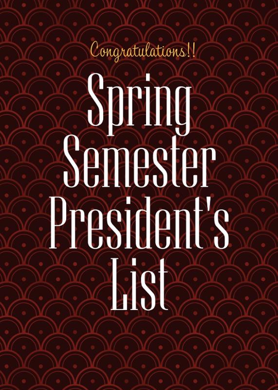 Spring Semester President's List